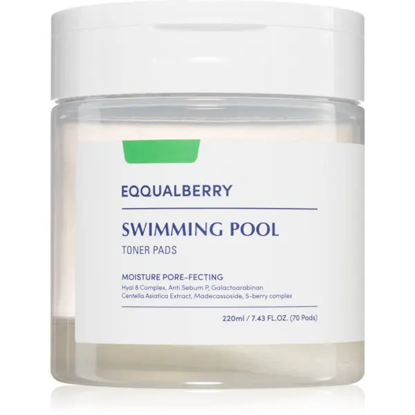 EQQUALBERRY EQQUALBERRY Swimming Pool Toner Pads eksfolijacijske blazinice s hidratantnim učinkom 70 kom