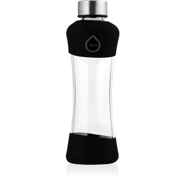 EQUA Equa Active staklena boca za vodu Black 550 ml