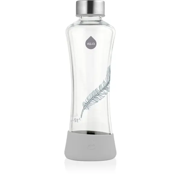 EQUA Equa Glass staklena boca za vodu boja Feather 550 ml