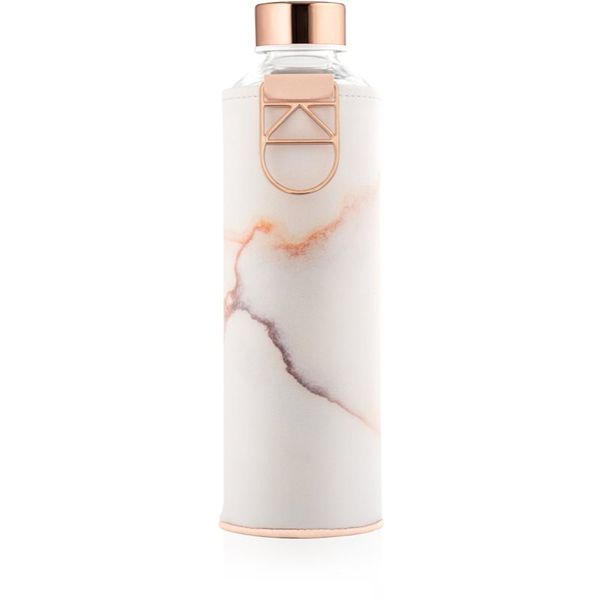 EQUA Equa Mismatch staklena boca za vodu + omot od umjetne kože boja Lava 750 ml