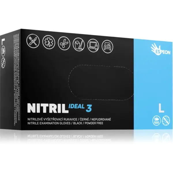 Espeon Espeon Nitril Ideal3 Examination Gloves Blue nitrilne zaštitne rukavice za pregled bez pudera veličina L 100 kom