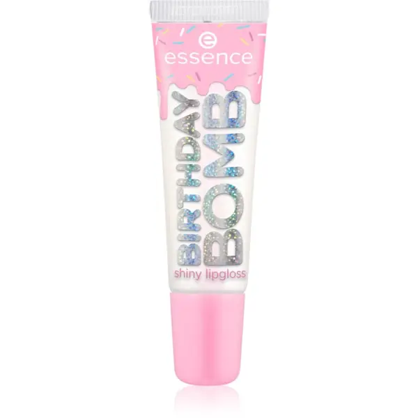 essence essence Birthday Bomb prozirno sjajilo za usne za blistavi sjaj nijansa 01 Cake My Day! 10 ml
