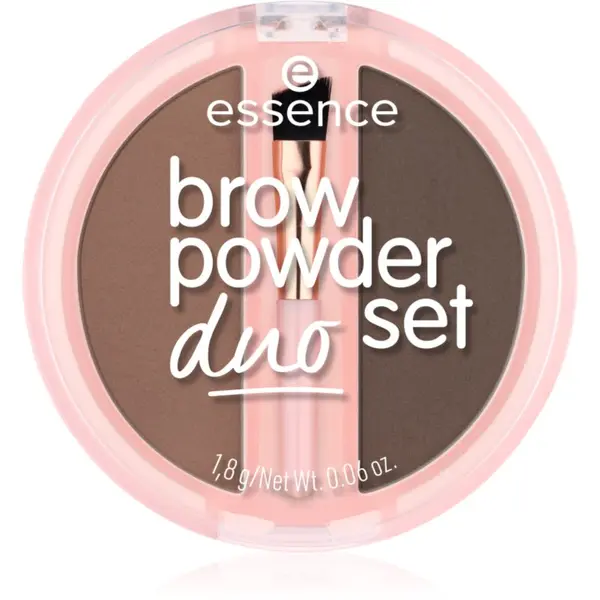 essence essence Brow Powder Duo set za obrve nijansa 02 Medium 1.8 g