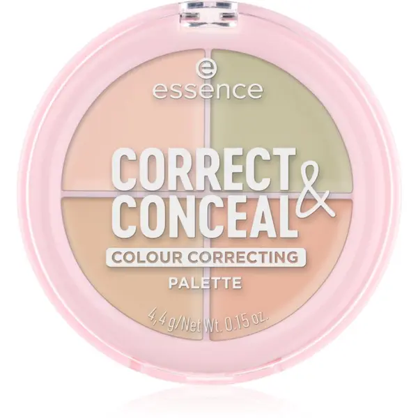 essence essence CORRECT & CONCEAL paleta korektora za ujednačavanje tena lica 4.4 g