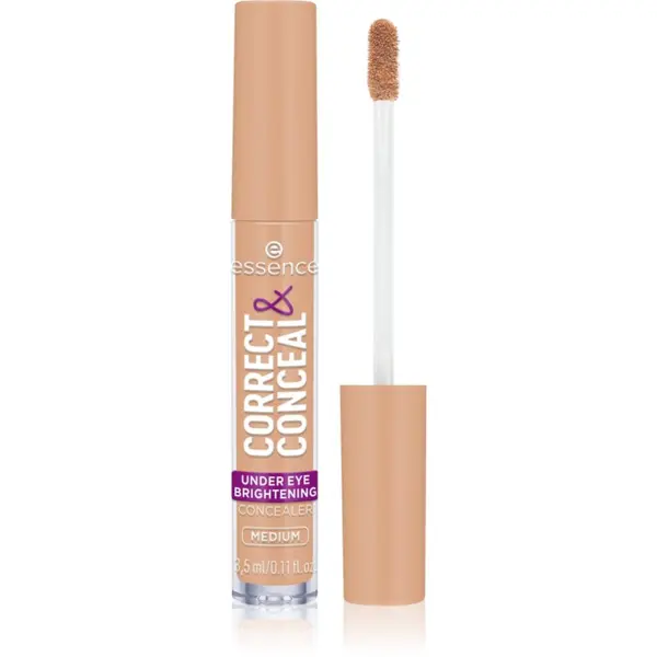 essence essence CORRECT & CONCEAL posvjetljujući korektor protiv podočnjaka nijansa 20 Medium 3 ml