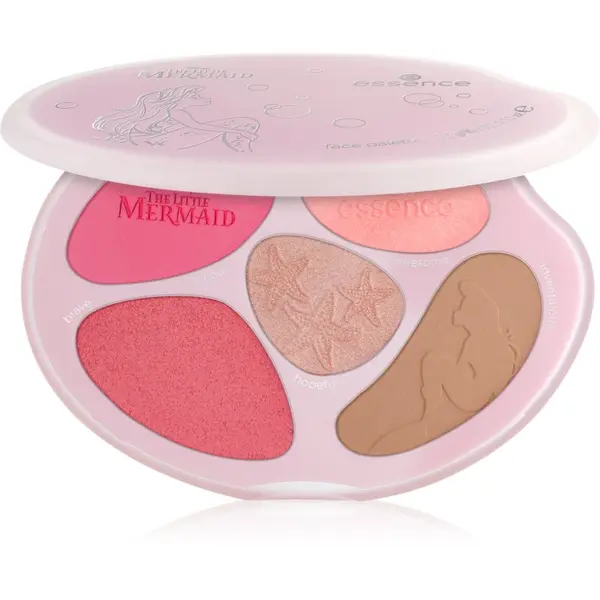 essence essence Disney The Little Mermaid paleta za lice nijansa 01 The World Is My Oyster! 8.9 g