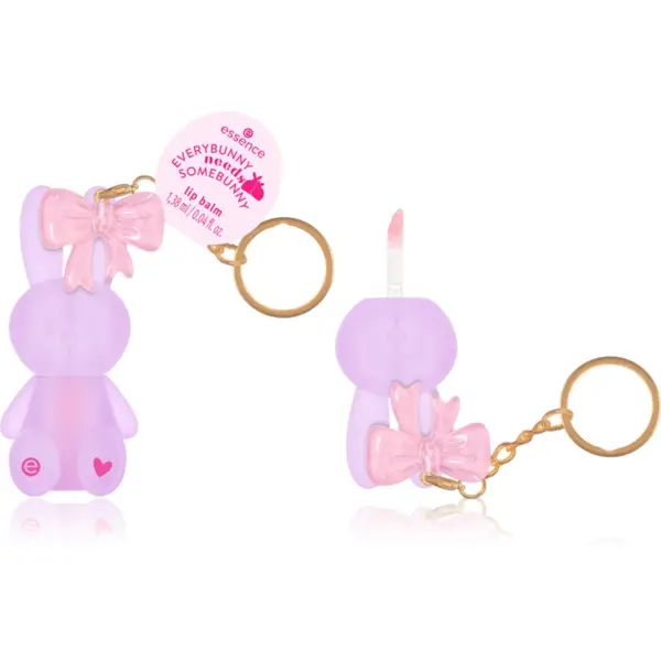 essence essence EVERYBUNNY needs SOMEBUNNY balzam za usne sa šljokicama nijansa 01 Hop Into Happiness 1.38 ml