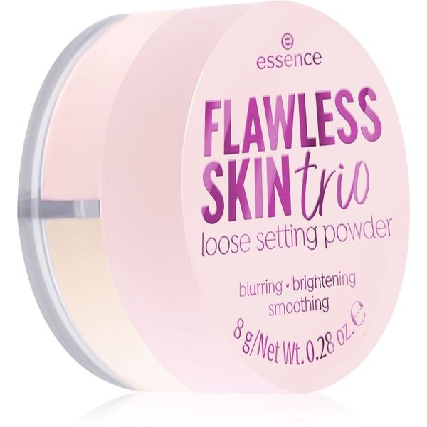 essence essence Flawless Skin Trio puder za fiksiranje u prahu 8 g