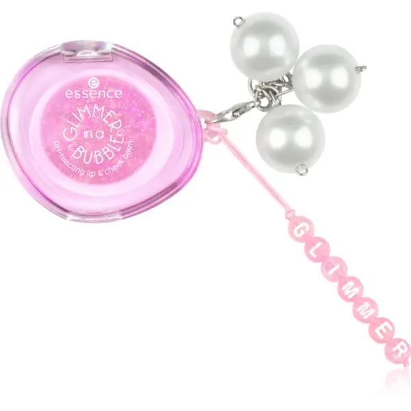 essence essence GLIMMER IN A BUBBLE balzam za toniranje usana i obraza reagira na pH nijansa 01 Soft Glimmerin' 2.4 g