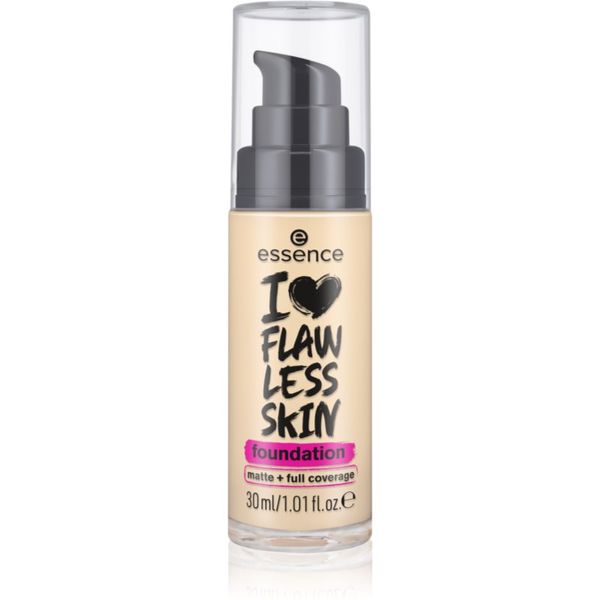 Essence Essence I LOVE FLAWLESS SKIN puder s visokim prekrivanjem s mat efektom nijansa 20 - Medium Porcelain 30 ml