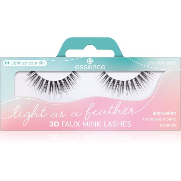 Essence Essence Light as a feather 3D faux mink umjetne trepavice 01 Light Up Your Life 2 kom