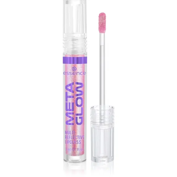 essence essence META GLOW MULTI-REFLECTIVE sjajilo za usne s holografskim efektom nijansa 03 Pink Vision 3 ml