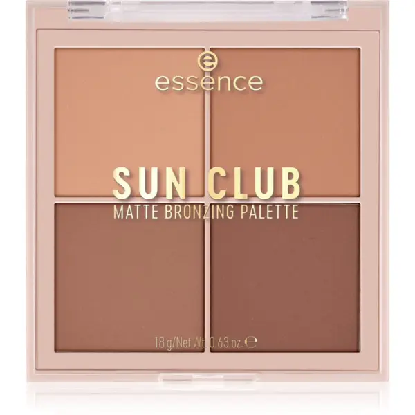 essence essence Sun Club paleta s bronzerima s mat efektom Better Than Vacation Tan 18 g