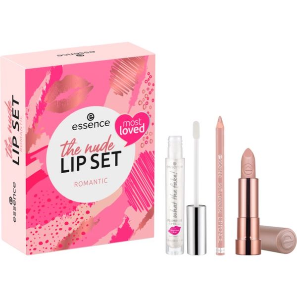 Essence essence The Nude Lip Set poklon set Romantic(za usne)