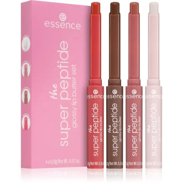 essence essence the super peptide glossy lip butter set set za usne