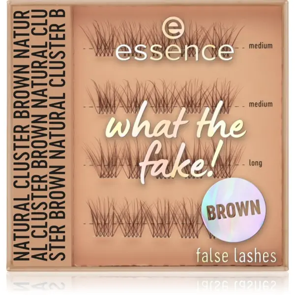 essence essence WHAT THE FAKE! umjetne trepavice 05 Natural Cluster Brown 1 par