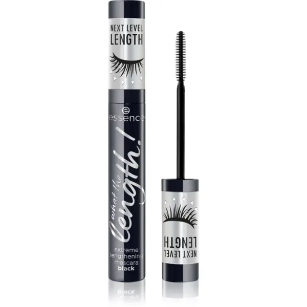 essence essence What The Length! maskara za produženje trepavica nijansa 01 Black 10 ml
