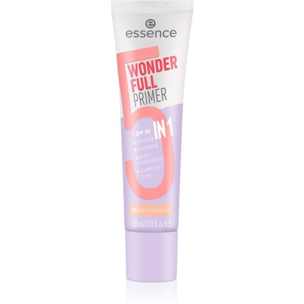 essence essence WONDER FULL tonirajuća baza za puder 5 u 1 nijansa 10 Light Medium 30 ml