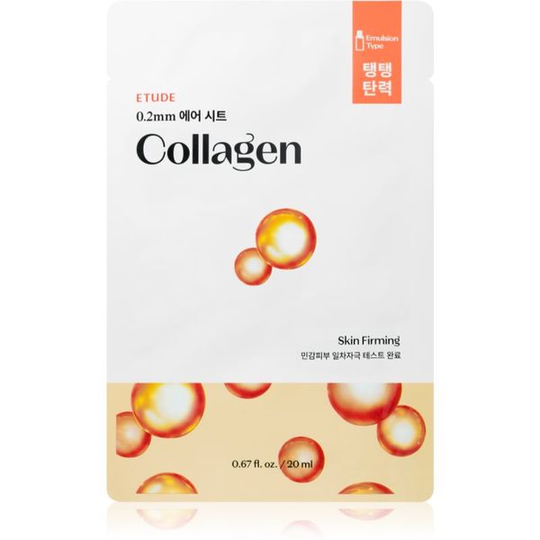 ETUDE ETUDE 0.2 Therapy Air Mask Collagen sheet maska protiv bora za hidrataciju i zatezanje kože 20 ml