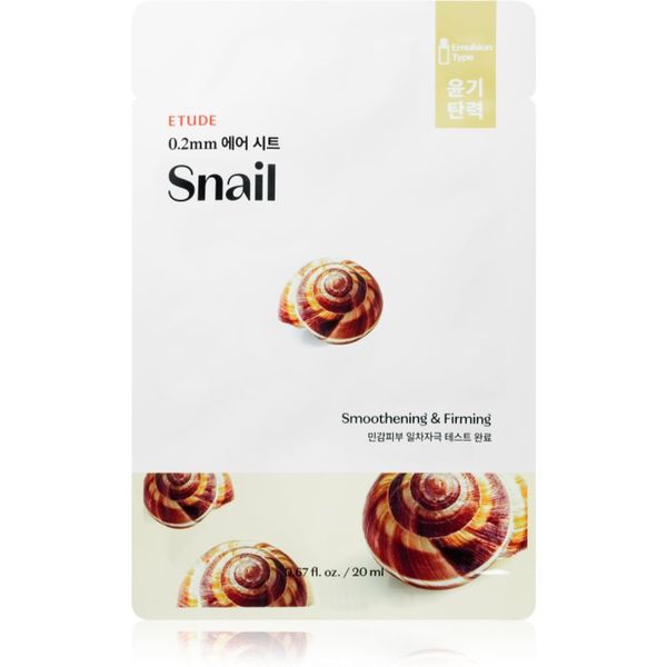 ETUDE ETUDE 0.2 Therapy Air Mask Snail sheet maska s učinkom zaglađivanja s ekstraktom puža 20 ml