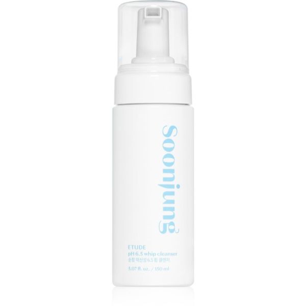 ETUDE ETUDE SoonJung pH 6.5 Whip Cleanser nježna pjena za čišćenje za osjetljivu i nadraženu kožu lica 150 ml