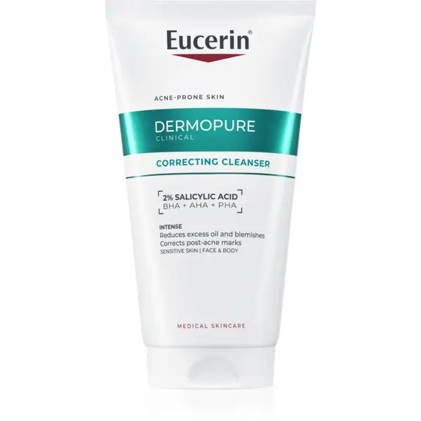 Eucerin Eucerin DermoPure Clinical Correcting Cleanser eksfolijacijski gel za čišćenje za lice i tijelo 150 ml