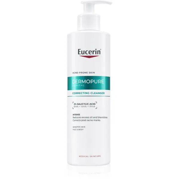 Eucerin Eucerin DermoPure Clinical Correcting Cleanser eksfolijacijski gel za čišćenje za lice i tijelo 400 ml