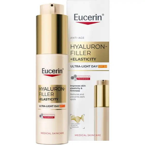 Eucerin Eucerin Hyaluron-Filler + Elasticity blaga dnevna krema SPF 50 50 ml