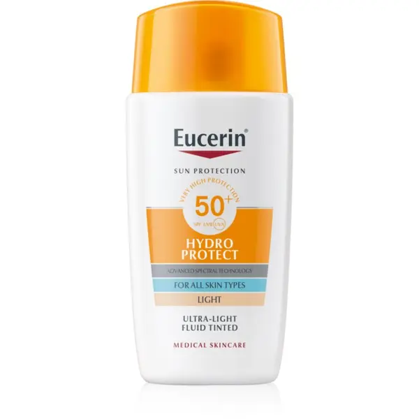 Eucerin Eucerin Sun Hydro Protect fluid za toniranje i sunčanje SPF 50+ nijansa Light 50 ml
