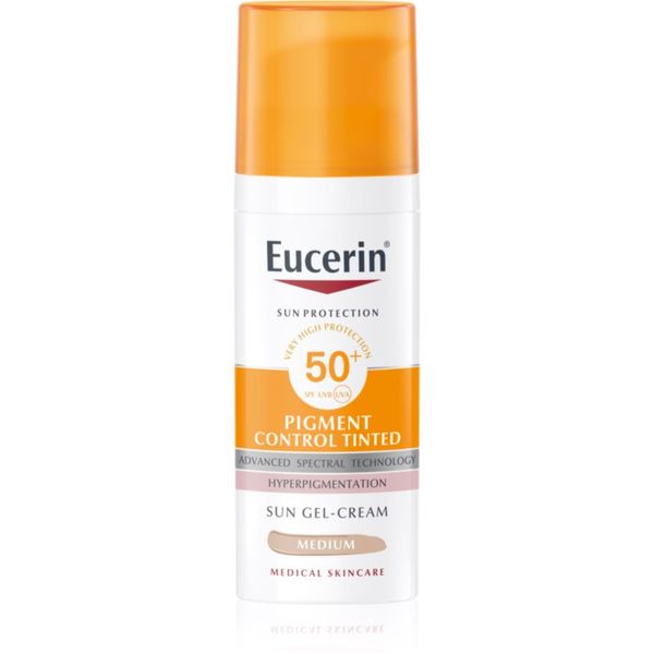 Eucerin Eucerin Sun Pigment Control Tinted zaštitna emulzija protiv hiperpigmentacije lica SPF 50+ nijansa Medium 50 ml