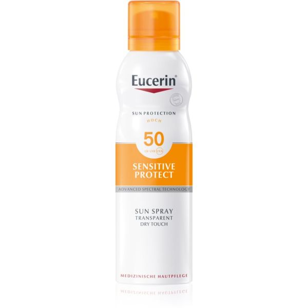 Eucerin Eucerin Sun Sensitive Protect prozirni sprej za sunčanje za osjetljivu kožu SPF 50+ 200 ml