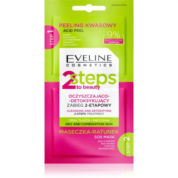 Eveline Cosmetics Eveline Cosmetics 2 Steps To Beauty dvofazna njega za lice 2x4 ml