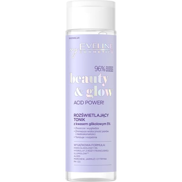 Eveline Cosmetics Eveline Cosmetics Beauty & Glow Acid Power! posvjetljujuća i hidratantna voda za lice 200 ml