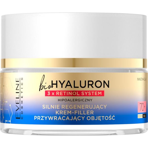Eveline Cosmetics Eveline Cosmetics Bio Hyaluron 3x Retinol System krema za intenzivnu regeneraciju 70+ 50 ml