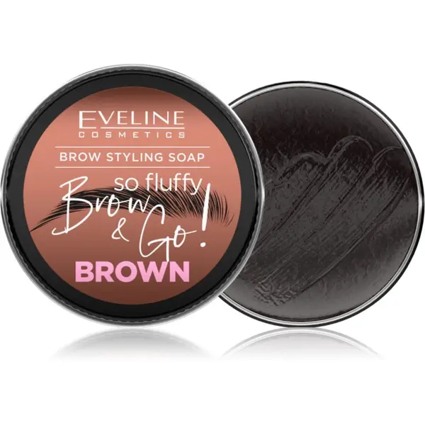 Eveline Cosmetics Eveline Cosmetics Brow & Go! Sapun za oblikovanje obrva za obrve nijansa Brown 25 g