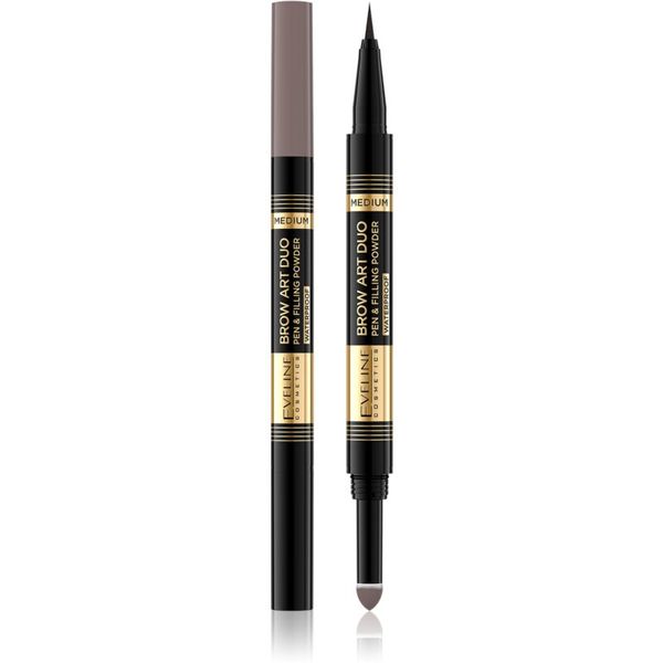 Eveline Cosmetics Eveline Cosmetics Brow Art Duo dvostrana olovka za obrve nijansa Medium 8 g