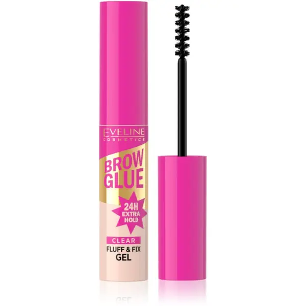 Eveline Cosmetics Eveline Cosmetics Brow Glue Fluff & Fix Gel dugotrajni gel za obrve nijansa Transparent 6 ml