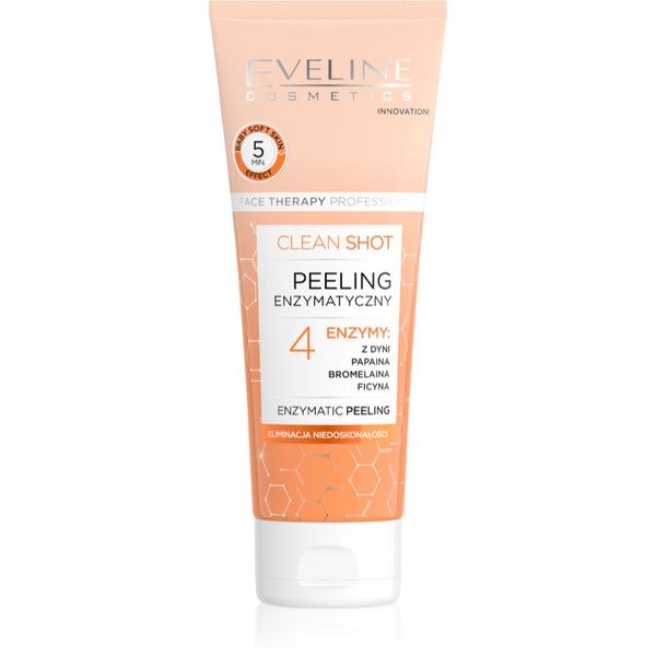 Eveline Cosmetics Eveline Cosmetics Clean Shot 4 Enzymes enzimski piling za nepravilnosti na koži lica 75 ml