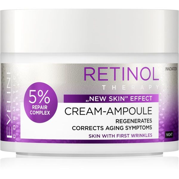 Eveline Cosmetics Eveline Cosmetics Cream-Ampoule Retinol noćna krema za regeneraciju protiv prvih znakova starenja kože 50 ml