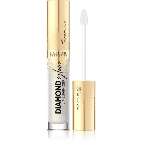 Eveline Cosmetics Eveline Cosmetics Diamond Glow svjetlucavo sjajilo za usne s hijaluronskom kiselinom nijansa 07 Golden Dust 4,5 ml