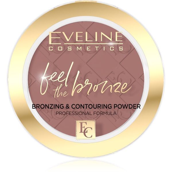 Eveline Cosmetics Eveline Cosmetics Feel The Bronze bronz puder za konturiranje nijansa 02 Chocolate Cake 4 g