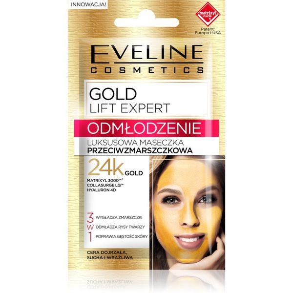 Eveline Cosmetics Eveline Cosmetics Gold Lift Expert maska za pomlađivanje 3 u 1 7 ml