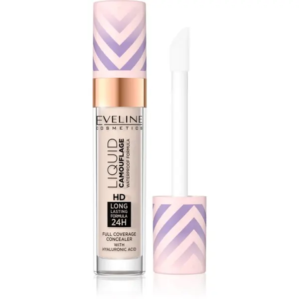 Eveline Cosmetics Eveline Cosmetics Liquid Camouflage vodootporni korektor s hijaluronskom kiselinom nijansa 01 Light Porcelain 7.5 ml