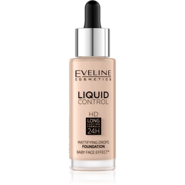 Eveline Cosmetics Eveline Cosmetics Liquid Control tekući puder s kapaljkom nijansa 002 Soft Porcelain 32 ml