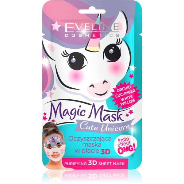 Eveline Cosmetics Eveline Cosmetics Magic Mask Cute Unicorn 3D sheet maska za dubinsko čišćenje