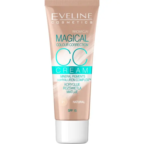 Eveline Cosmetics Eveline Cosmetics Magical Colour Correction CC krema SPF 15 nijansa 51 Natural 30 ml