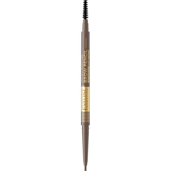 Eveline Cosmetics Eveline Cosmetics Micro Precise vodootporna olovka za obrve sa četkicom 2 u 1 nijansa 02 Soft Brown 4 g