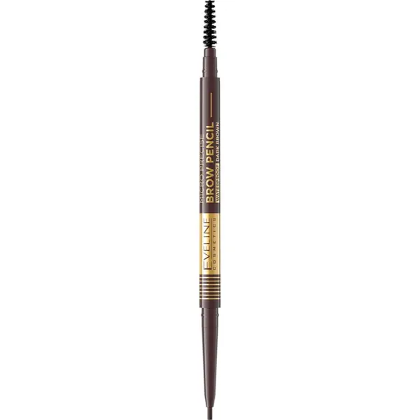 Eveline Cosmetics Eveline Cosmetics Micro Precise vodootporna olovka za obrve sa četkicom 2 u 1 nijansa 03 Dark Brown 4 g