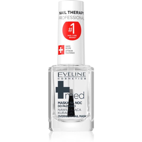 Eveline Cosmetics Eveline Cosmetics Nail Therapy Med+ maska za noć za oštećene nokte 12 ml
