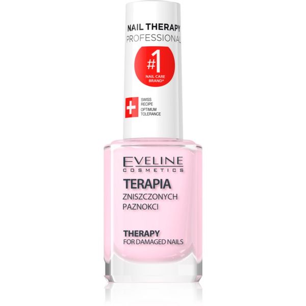 Eveline Cosmetics Eveline Cosmetics Nail Therapy Professional lak za jačanje slabih i oštećenih noktiju s keratinom 12 ml